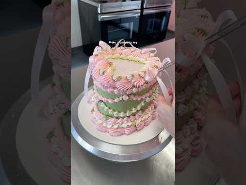Heart cake decorating #cake #cakedecorating #cakeseries #cakes #cakeoftheday #heartcake #cakeshorts