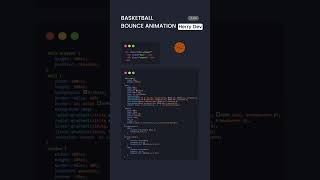 🏀🔥 Basketball Bounce Animation | CSS3 Magic with HTML & JS 💻✨||#shorts #shortsvideo #coding #web3