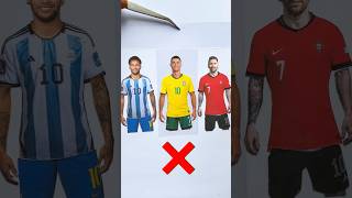Ronaldo,Messi and Neymar jerseys exchange 🤔👕#football #ronaldo #messi #shorts