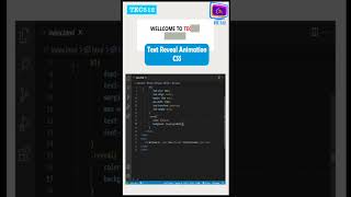 CSS Text Reveal Animation #coding #css #cssanimation #csseffect #hovereffect