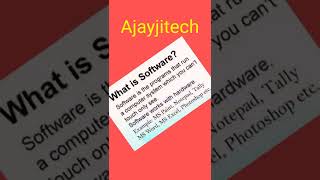 what is Software!!#computer #ajayjitech