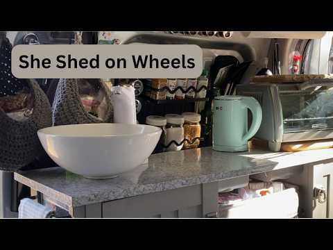 Inside a 2022 Ford Transit Connect "She Shed on Wheels" / Smart Van Tour