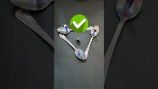 Battery Coin and Spoon Experiment 🤔 #shorts #experiment #science