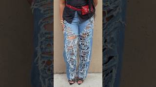 How To Distress Jeans Easy Tutorial | #distressedjeans #clothing #jeansfashion #diywardrobe