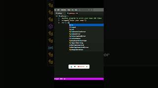 Python program to print your name 100 times #codinglife #programminglanguage #python  #pythoncode