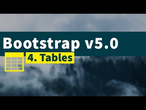 Learn Bootstrap v5.0 : Tables