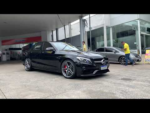 Mercedes C63s AMG | Saindo do Posto