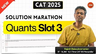 CAT 2025 Slot 3 Quant Marathon | QA Video Solutions | CAT Previous Year Questions
