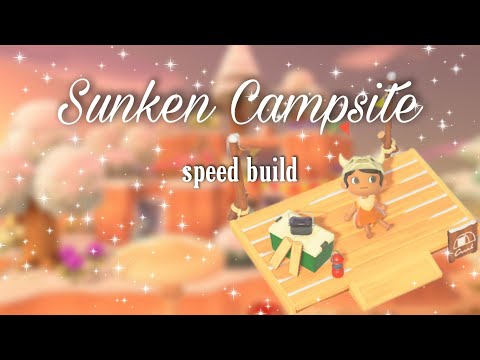 Frozen Sunken Campsite 🏕 | fairycore speed build | ACNH