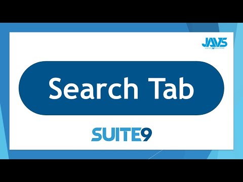 Exploring the Search Tab in JAVS Suite 9 | Overview and Features