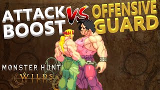 Attack Boost VS OFFENSIVE GUARD! Which one is better for Gunlance Monster Hunter Wilds