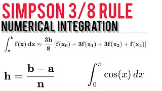Simpson 3/8 Rule Numerical Methods Engineering Mathematics | Numerical Integration