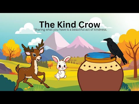 The Kind Crow | moral stories for kids | story for kids | english story | short story #cartoon #kids