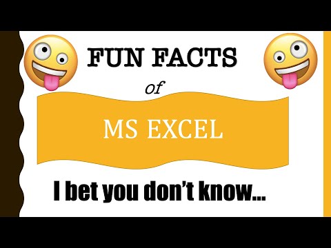 Fun Facts of Excel I BET You Don't Know