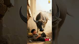 Touching stories about water buffalo saving boy  #animalstories