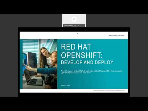 Red Hat OpenShift Webcast: Hosted for Booz Allen Hamilton, August 2020