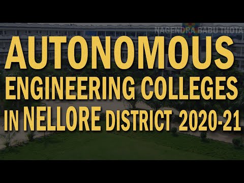 Autonomous Engineering Colleges in Nellore District || BTech Autonomous Colleges in Nellore 2020-21