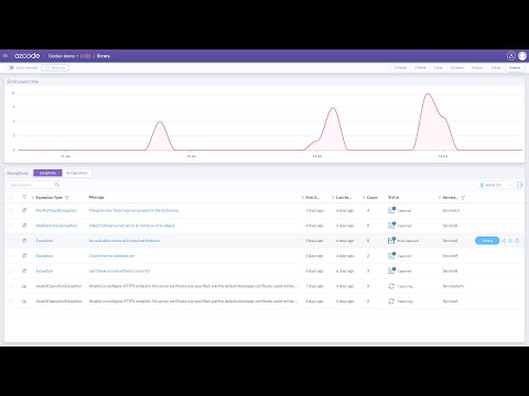 Ozcode Live Debugger Dashboard