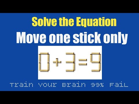 Move one stick to solve the equation #mindchallenge