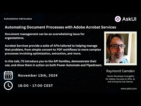 Automating Document Processes with Adobe Acrobat Services - Raymond Camden