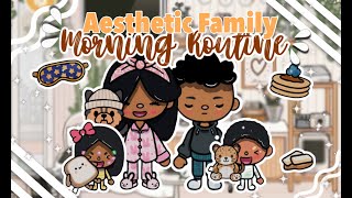 Aesthetic Family Morning Routine✨🎀🩰 | Toca Boca| With Voice"🔊"| very aesthetic!!