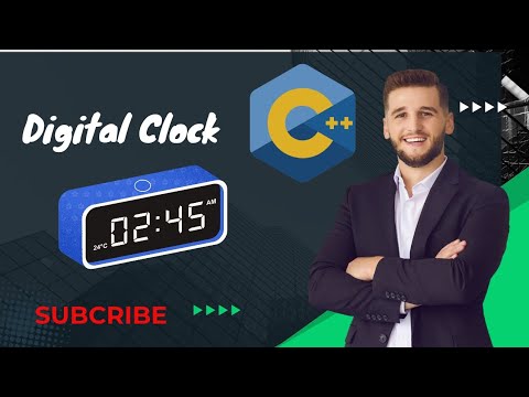 #Digital Clock in C++ #codingforbegginers #project #code #guide #programming #timer #clock #coding