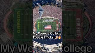 WEEK 8 COLLEGE FOOTBALL PICKS🔥 Subscribe for more! #cfb #cfbprediction #collegefootball #football