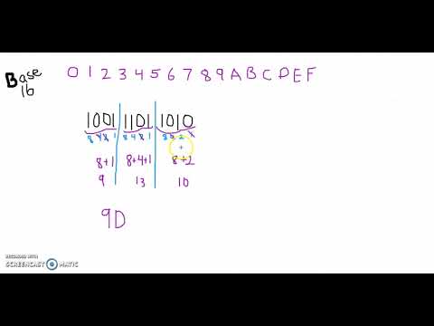 Binary to Hexadecimal Conversions