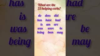 Helping verbs #englishspeaking #englishgrammar #englishlearning #shorts #esl