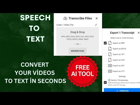 BEST FREE SPEECH TO TEXT AI TOOL || Convert your videos to text in seconds
