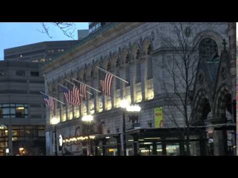 4k video Copley Square and Boston Public Library