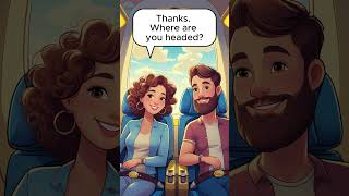 Making Small Talk on a Plane – Easy English Conversation #englishforbeginners #englishgrammar