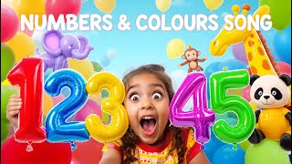 Number and Color Song 🎈 | Learn Numbers 1 to 5 with Balloons | Kids Learning Song | Mango Kids TV