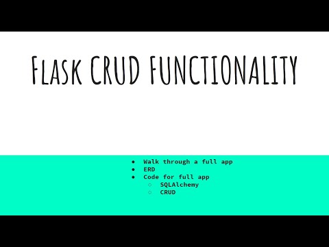 Webinar Wk 5: Flask CRUD Functionality
