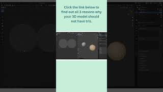 Why Your 3D Model Should Not Have Tris  #blender #3dmodelingtips