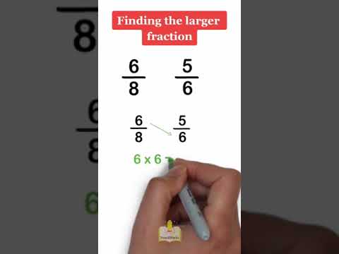 Finding the greater fraction 📖 #studyhacks #studytips #math #mathtricks #mathhack #fraction #shorts