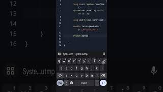 Time taken to print hello world in seconds in Java | online compiler #java #code
