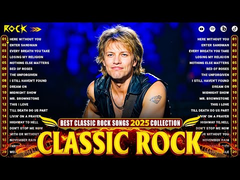 Classic Rock Songs 70s 80s 90s - Nirvana, Guns N' Roses, ACDC, Queen, Bon Jovi, Scorpions, Aerosmith