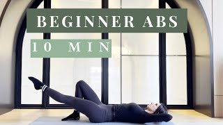 10 MIN BEGINNER ABS | At home Pilates for toned abs, sculpted core |