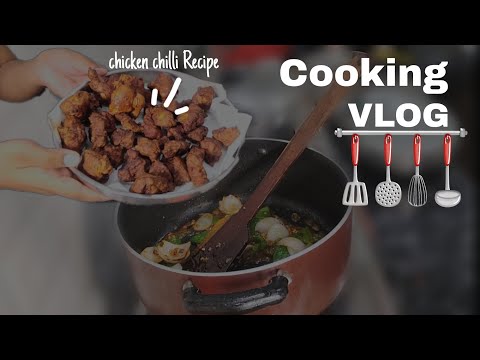 👩‍🍳Cooking ASMR ~ || chilli chicken recipe 🍗 Ep. 1 || studycore