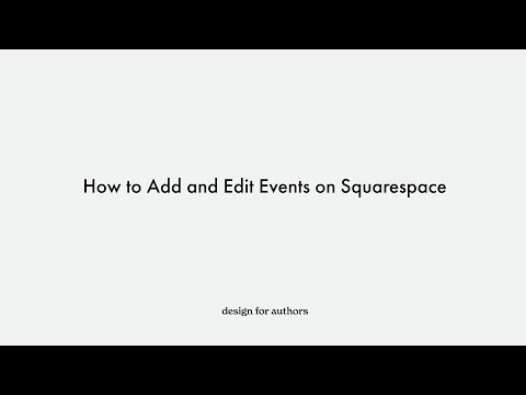 How to Add an Event on Squarespace