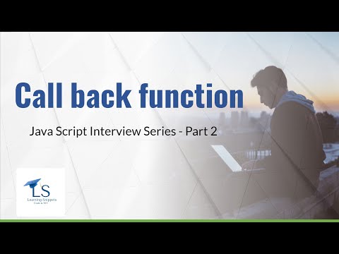 What is Callback function? with Example - JavaScript Interview Series - Part 2