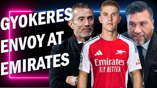 Viktor Gyokeres Agent At Emirates Stadium Today !!!