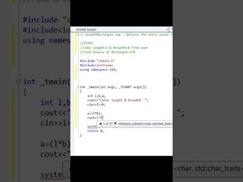 C++ Program to Find Area of a Rectangle|C++ Tutorial|C++ Programming #coding#programminglanguage
