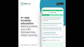 Learn to Trade on the go with FinPocket I In-app Investor Education Section