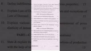 Business Economics, Microeconomics Bcom 1 Sem Question paper 2024#punjabuniversity#exam#bcom#explore