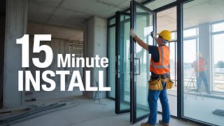 Super fast glass door installation in just 15 minutes!
