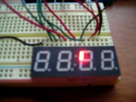 Arduino running 7-segment display