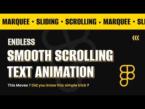 Create Smooth Scrolling Text Animation in Figma | Marquee | Loop Text | Easy Figma Tutorial