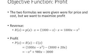 Calculus: Maximizing Profit